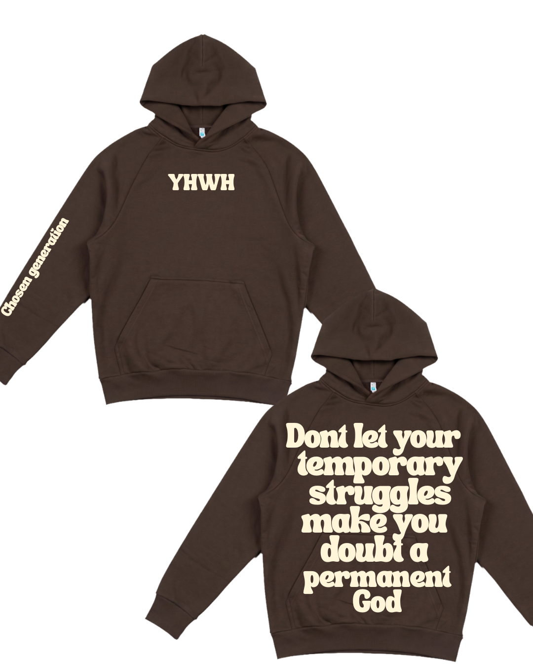 Brown YHWH hoodie