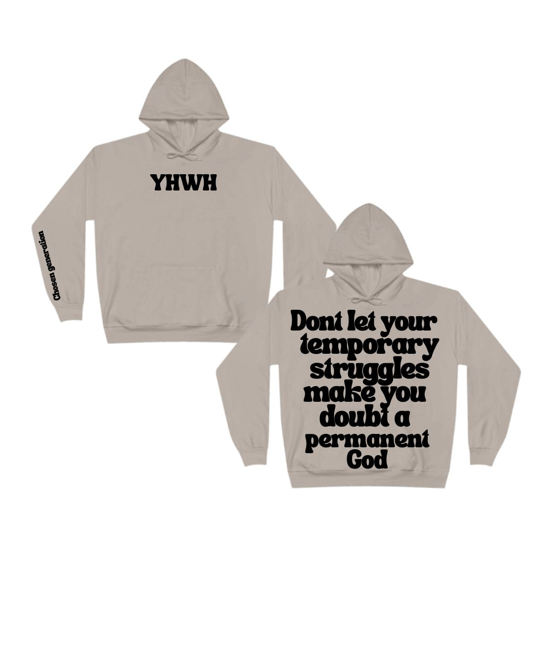 Khaki YHWH hoodie